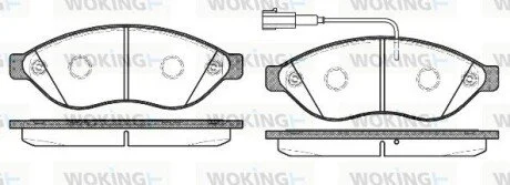 Колодки тормозные дисковые передние Citroen Jumper 2.2 06-,Citroen Jumper 3.0 06 WOKING P1337312