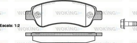 Гальмівні колодки Boxer/Ducato/Jumper (06-21) WOKING P1338300