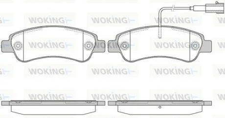 Колодки тормозные дисковые задние Citroen Jumper 2.0 06-,Citroen Jumper 2.2 06- WOKING P1338302
