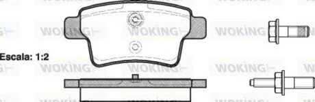 Колодки тормозные дисковые задние Citroen C4 grand picasso i 1.6 06-,Citroen C4 WOKING P1341300