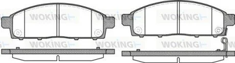 Гальмівні колодки передні Mitsubishi L200 05-15 (tokico) WOKING P1342301