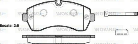 Гальмівні колодки перед. Sprinter/Crafter 06- (спарка) WOKING P1343300