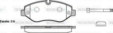 Гальмівні колодки перед. Crafter/W447/W906/W907/Viano W639 (03-21) WOKING P1345300