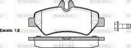 Колодки тормозные дисковые задние Mercedes-benz Sprinter 35-t 1.8 06-,Mercedes-b WOKING P1346300