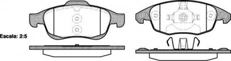 Колодки тормозные дисковые передние Citroen Berlingo 1.6 08-,Citroen Berlingo El WOKING P1348300 (фото 1)