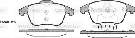 Гальмівні колодки перед. Citroen C4 Picasso 06-/Peugeot 5008 09- (ATE) WOKING P13493.00