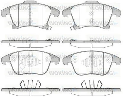 Колодки тормозные диск. перед. WOKING P13493.22