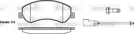 Колодки тормозные дисковые передние Ford Tourneo connect 1.8 02-13,Ford Transit WOKING P1350302