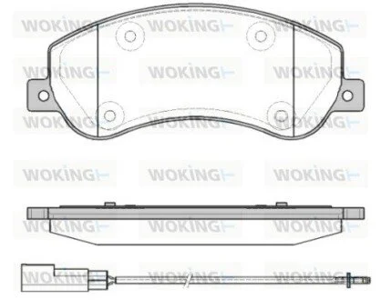 Колодки тормозные дисковые Ford Tranzit 06>14 / перед Bosch ver. (P13503.11) WOK WOKING P1350311