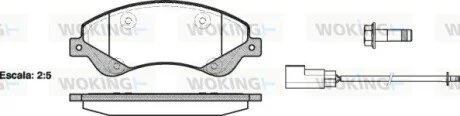 Колодки тормозные диск. перед. WOKING P13513.02