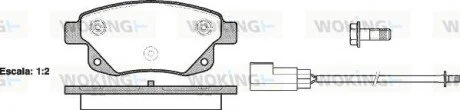 Колодки тормозные дисковые задние Ford Tourneo connect 1.8 02-13,Ford Transit 2. WOKING P1352302