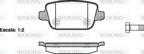Гальмівні колодки зад. Kuga 08-/Mondeo 07- (TRW) WOKING P1356300