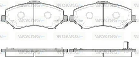 Колодки тормозные дисковые Dodge Journey 08> 12> / Nitro 06>11 / Cherokee 08> Co WOKING P13593.02