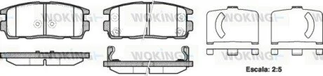 Гальмівні колодки зад. Chevrolet Captiva 06- (akebono) WOKING P13603.12