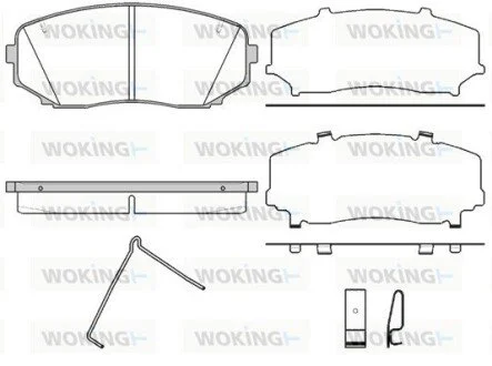 Гальмівні колодки перед. Mazda CX-7/CX-9 07- (sumitomo) WOKING P13673.02