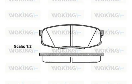 Колодки тормозные дисковые Toyota LC200 LC150 / Lexus LX570 GX460 / задн (P13723 WOKING P1372300