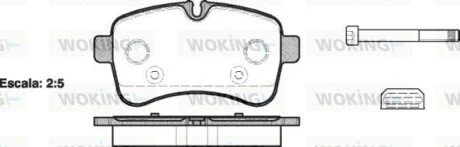 Гальмівні колодки WOKING P1382300