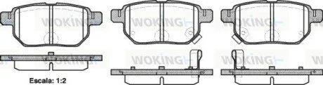 Гальмівні колодки зад. Toyota Corolla/Yaris 05- WOKING P1386302