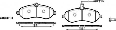 Колодки тормозные дисковые передние Citroen Jumpy 1.6 07-,Citroen Jumpy 2.0 07- WOKING P1392301 (фото 1)