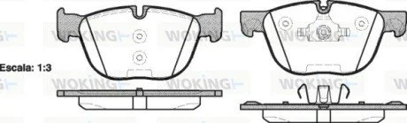 Колодки тормозные дисковые передние Bmw X5 2.0 13-,Bmw X5 3.0 06-13,Bmw X5 3.0 1 WOKING P1397300