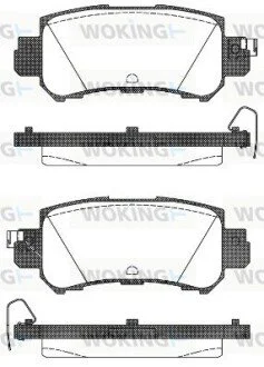 Колодки тормозные дисковые задние Mazda Cx-5 2.0 11-,Mazda Cx-5 2.2 11- (P14073. WOKING P1407300