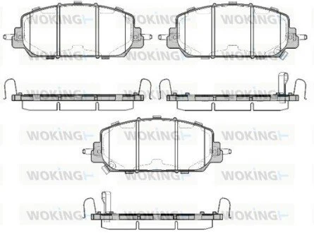 Колодки тормозные дисковые Honda CR-V 2,4i 17> / перед (P14083.22) WOKING P1408322