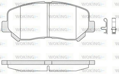 Гальмівні колодки перед. Mazda CX-5 11- Akebono WOKING P1413302