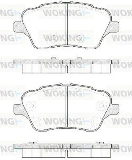 Гальмівні колодки перед. B-Max/Fiesta/Tourneo/Transit (12-21) WOKING P1414300