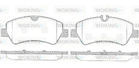 Колодки тормозные дисковые задние Ford Tourneo custom 2.2 12-,Ford Transit custo WOKING P1421300