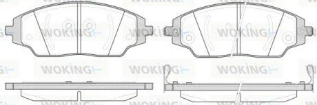 Колодки гальмівні диск. перед. (Remsa) Chevrolet Aveo T300 WOKING P14373.02