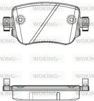 Гальмівні колодки зад. Octavia III/Sharan/Audi Q3 12- (TRW) WOKING P1449308