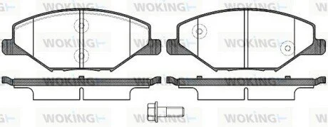 Гальмівні колодки перед. Skoda Fabia II-III 11- /VW Polo 10- (TRW) WOKING P1453300