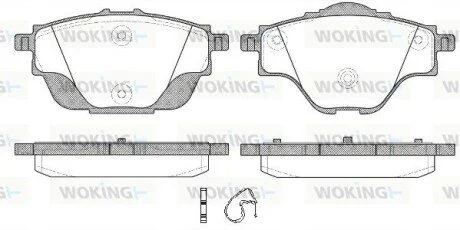 Колодки тормозные дисковые задние Citroen C4 grand picasso ii 1.6 13-,Citroen C4 WOKING P1457300