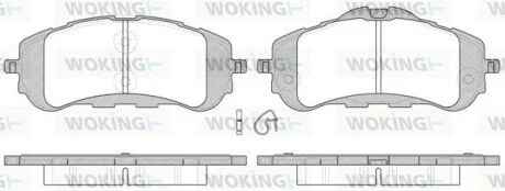 Гальмівні колодки перед. Peugeot 308 II 13- (Bosch) WOKING P1459300