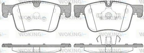 Колодки тормозные дисковые PSA C4 Picasso, Grand Picasso 13> / 308 II / перед (P WOKING P1460300