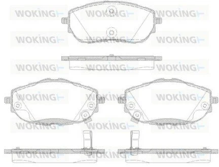 Колодки тормозные дисковые Toyota Corolla Auris 13>18 / перед WOKING P14613.02