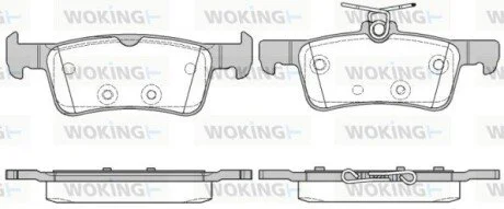 Гальмівні колодки задні Peugeot 308 1.6 HDi 14- WOKING P14633.10