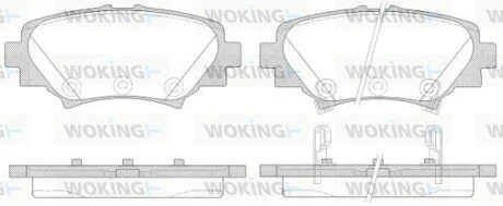 Гальмівні колодки задн. Mazda 3 16- WOKING P1470302