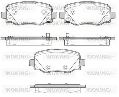 Колодки тормозные диск. задн. WOKING P14783.02