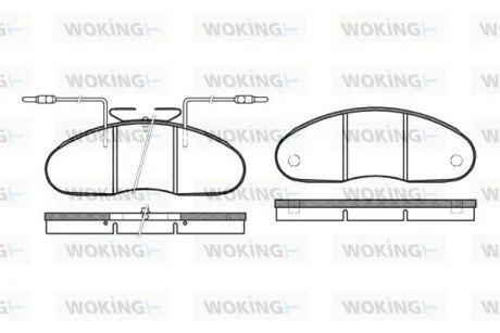 Колодки гальмівні WOKING P1483.02