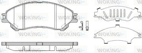 Колодки тормозные дисковые передние Suzuki Sx4 s-cross 1.6 13- (P14893.02) WOKIN WOKING P1489302