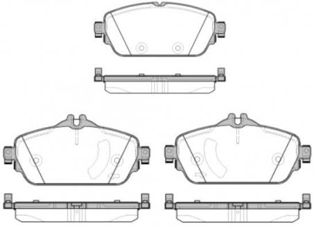 Колодки гальмівні диск. перед. (вир-во Remsa) Mercedes-benz C-class (w205) 1.6 13- (P14923.08) WOKING P1492308