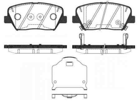 Колодки тормозные дисковые передние Kia Carens iv 1.6 13-,Kia Carens iv 1.7 13- WOKING P1512302 (фото 1)