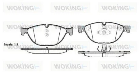 Колодки тормозные дисковые передние Bmw 5 2.0 09-,Bmw 5 3.0 09-,Bmw 5 4.4 09- (P WOKING P1514300
