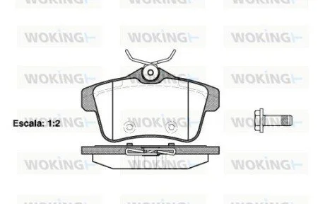 Колодки тормозные дисковые PSA C4 II 09> DS4 DS5 / 308 / 508 / 3008 5008 / задн WOKING P1518300