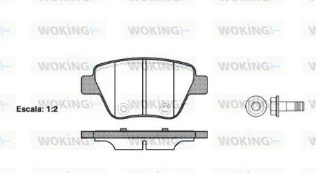 Гальмівні колодки зад. Caddy/Jetta 10-/Golf 09-13 WOKING P1520300