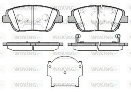 Колодки тормозные диск. перед. WOKING P15233.02