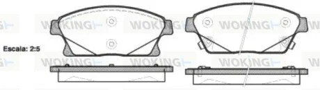 Гальмівні колодки пер. Zafira/Astra/Cruze/Volt 09- WOKING P15313.02