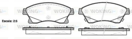 Гальмівні колодки перед. Aveo 11-/Astra J 09- (Bosch) WOKING P15313.12