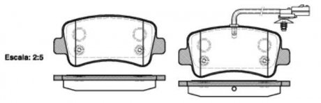 Колодки тормозные дисковые задние Nissan Nv400 2.3 11-,Opel Movano b 2.3 10- (P1 WOKING P1539301 (фото 1)
